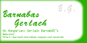 barnabas gerlach business card